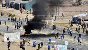 Пътната блокада на боливийските миньори край Пандуро