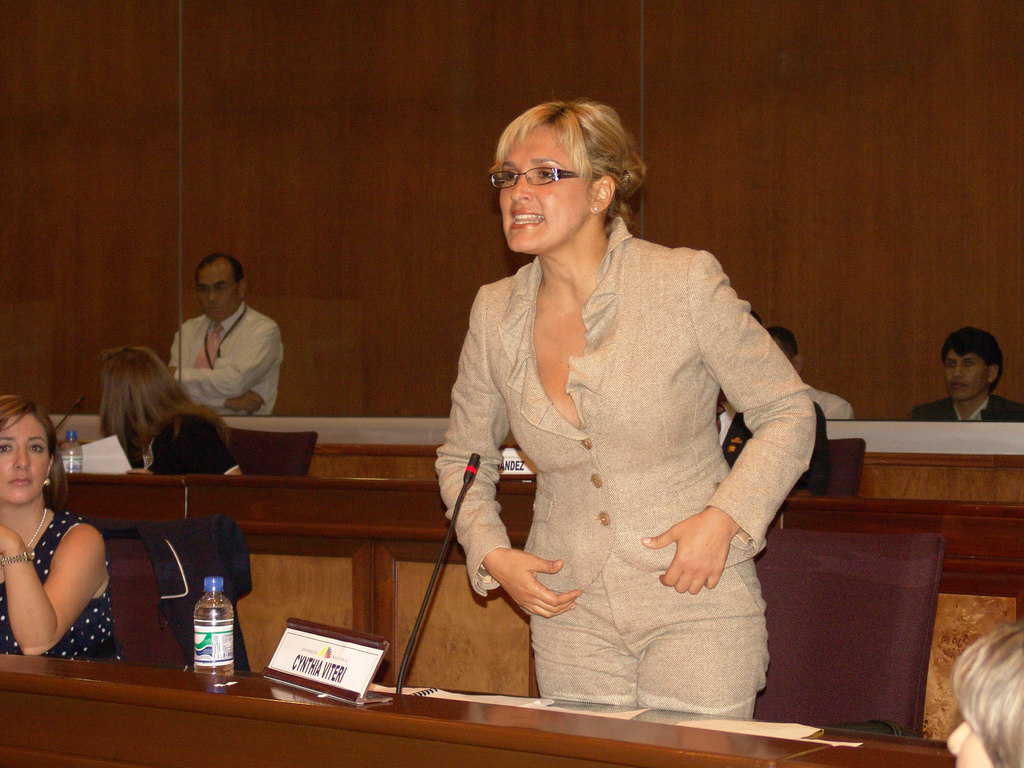 Синтия Витери в атака по време на парламентарни дебати. Снимка: Уикипедия