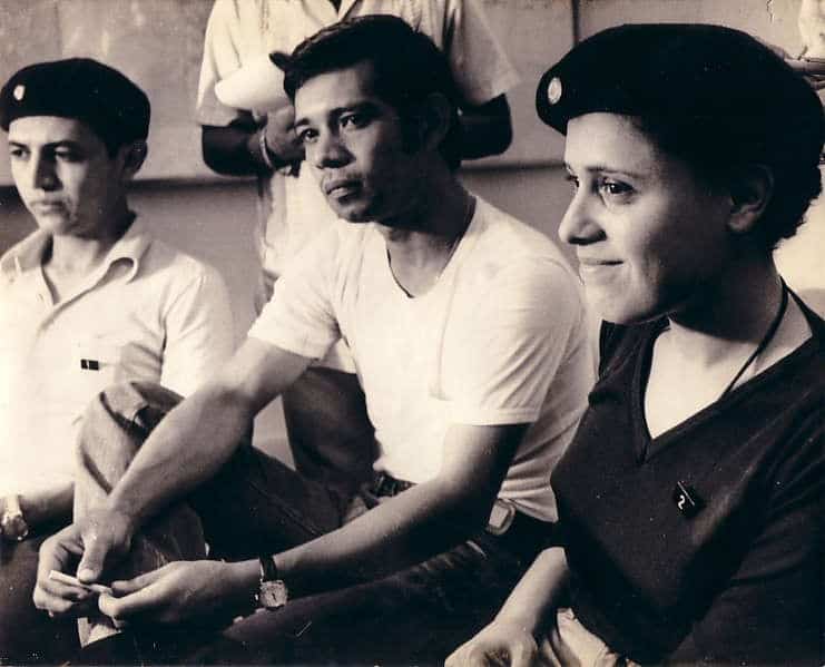 Отляво надясно: Уго Торес или Команданте "Уно", Роберто Монтенегро, още един от участниците в групата, и Дора Мария Тейес или Команданте "Дос". Снимка: архив