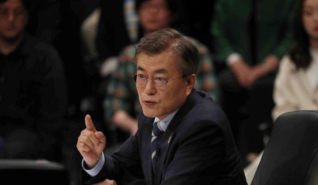 Мун Джае Ин, кандидат на Демократическата партия в президентските избори в Южна Корея. Снимка: scmp