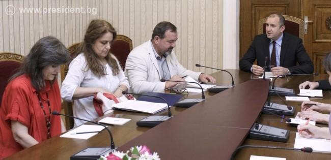 Срещата на президента Румен Радев с журналистите по казуса с "Радио България". Снимка: сайт на президентството