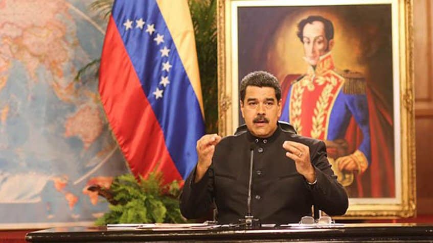 Президентът Николас Мадуро по време на 3-часовата си пресконференция. Снимка: Prensa Presidencial