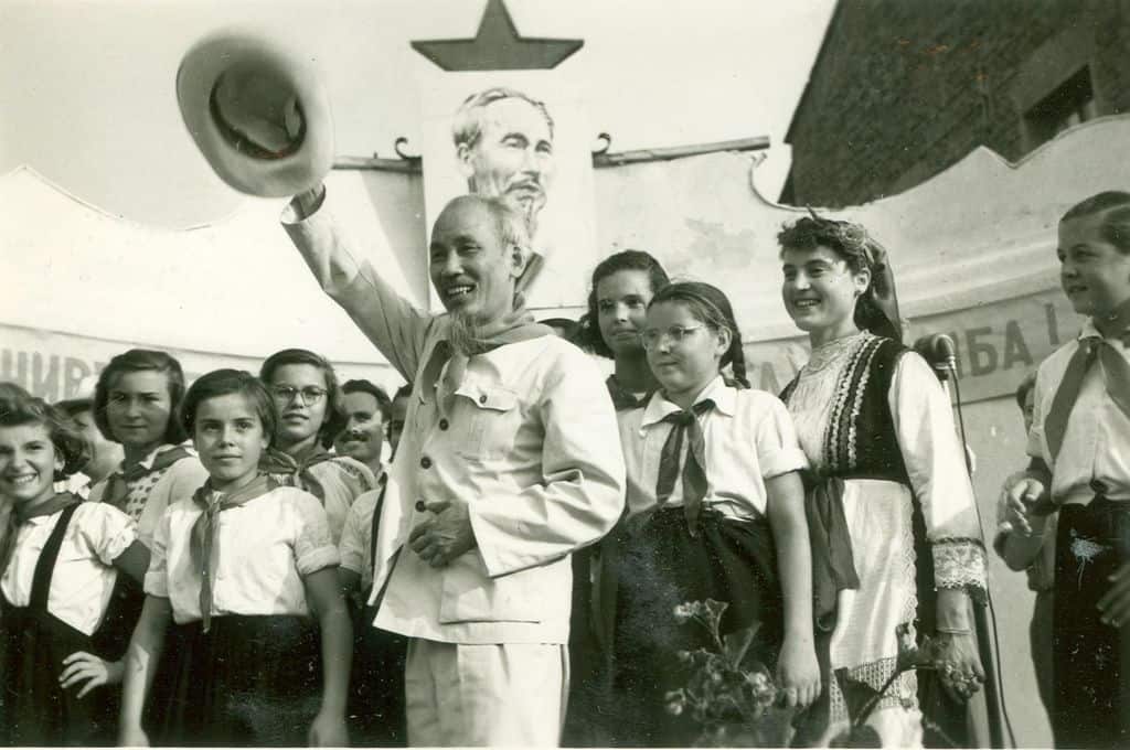 Хо Ши Мин по време на посещението си в България през август 1957 г. Снимка: Личен архив