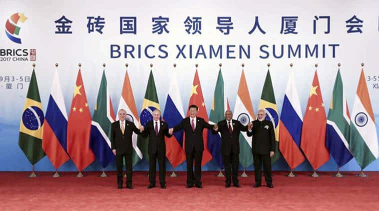 Лидерите от страните на БРИКС на последната си реща на върха в Китай. Снимка: Xinhua