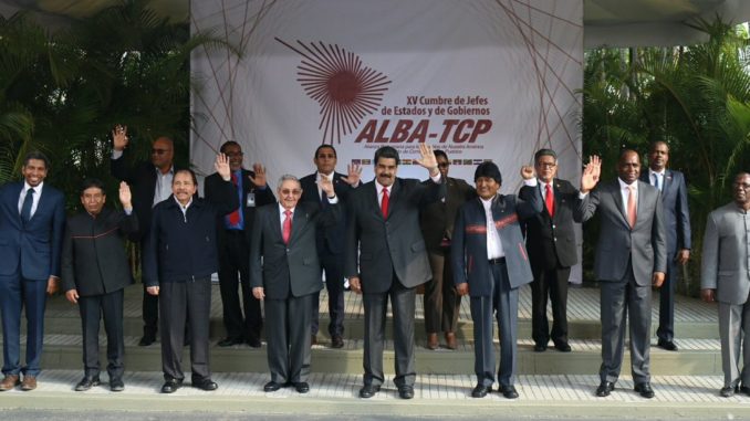 По време на срещата на президентите от ALBA-TCP в Каракас на 5 март 2018 г. Снимка: Abya Yala