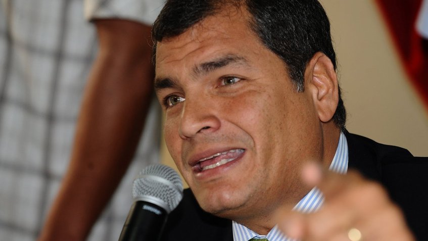 Бившият президент на Еквадор Рафаел Кореа. Снимка: Noticiero