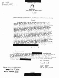 Документът от 1 май 1987 г., връчен от САЩ на Чили по повод убийството на Летелиер