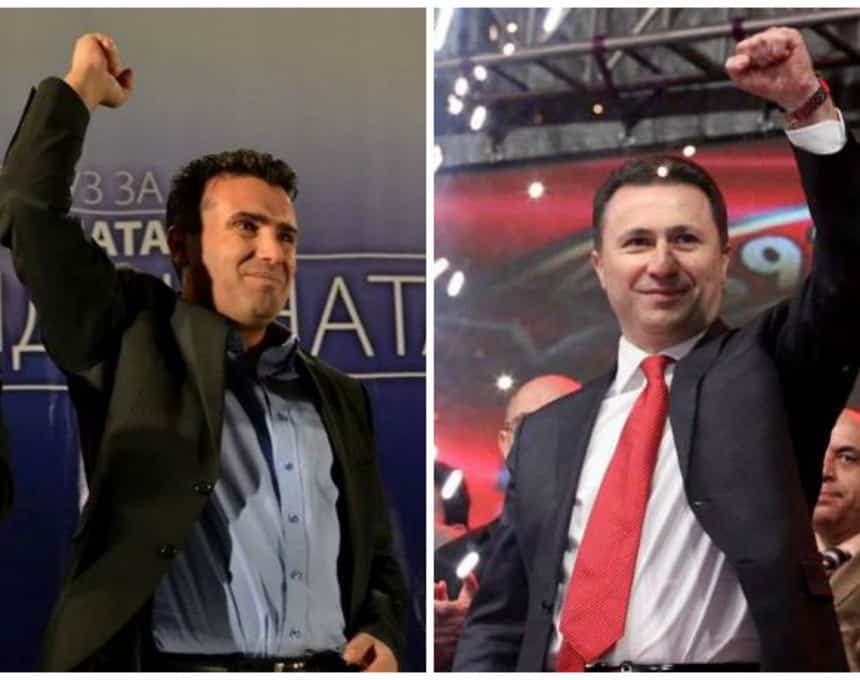 Опозиция (Зоран Заев–вляво) и управляващи (Никола Груевски) демонстрират напълно огледална решимост в битката за властта в Скопие