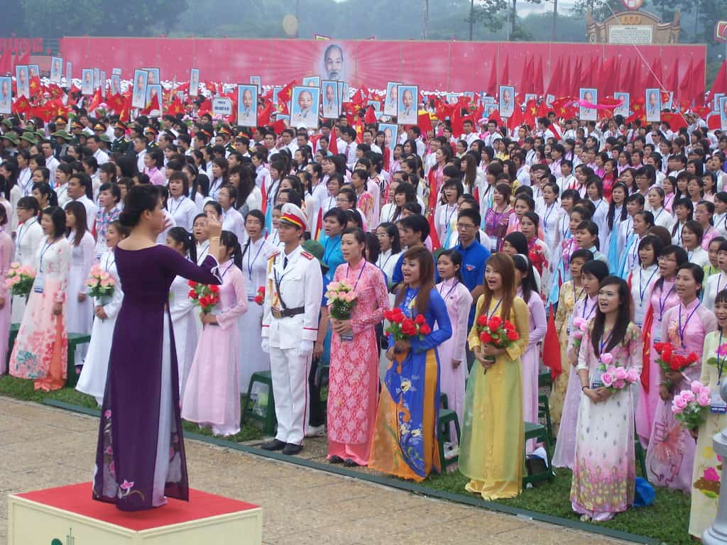 Хор в прослава на независим Виетнам на площад "Ба Дин"–2010 г.