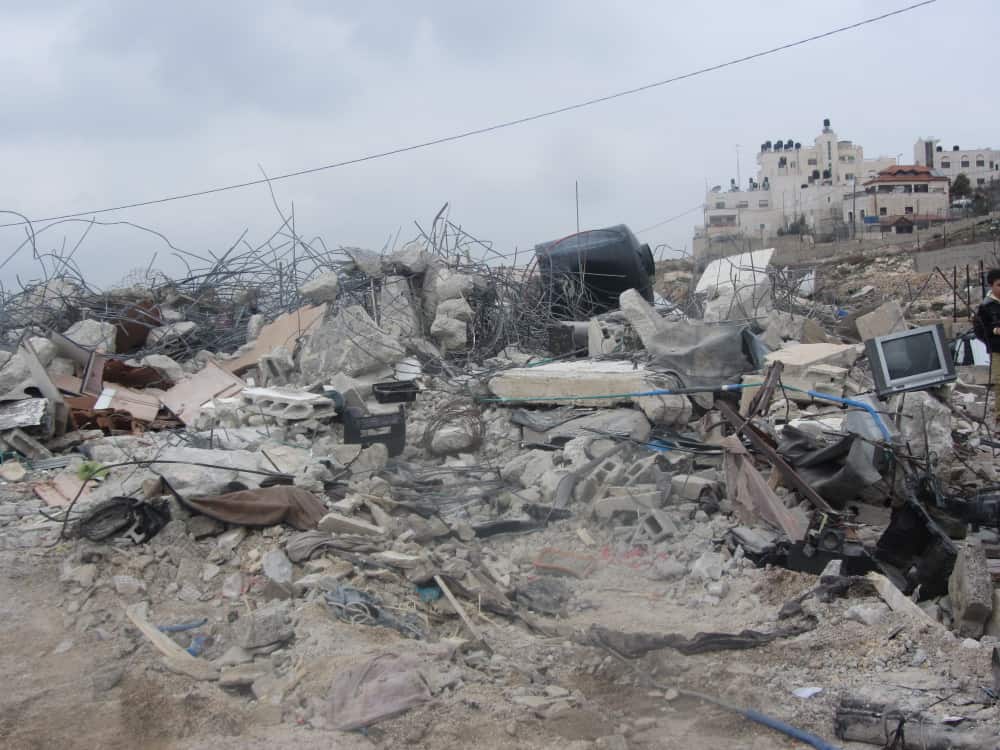 Beit Hanina demolition for the families Idriss and Kisswani 3 houses