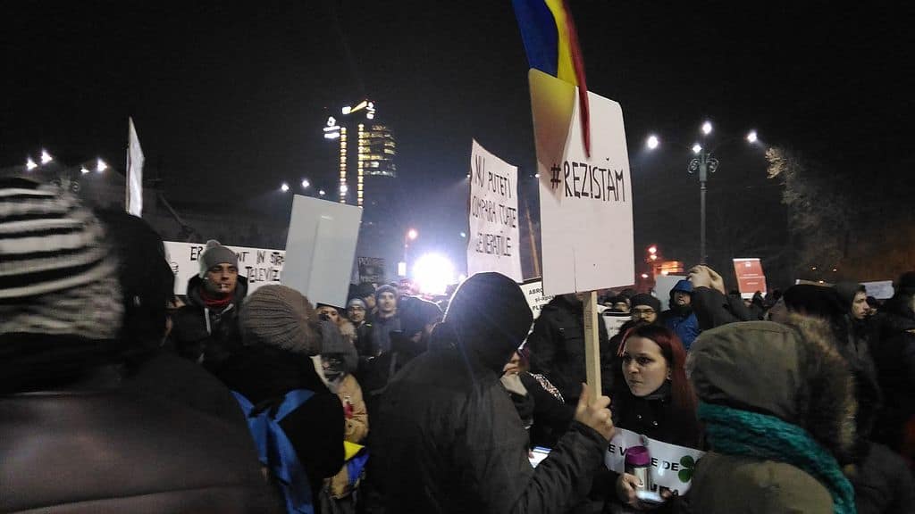Букурещ, февруари 2017 г.–отново на революционна вълна. Снимка: Wikimedia Commons