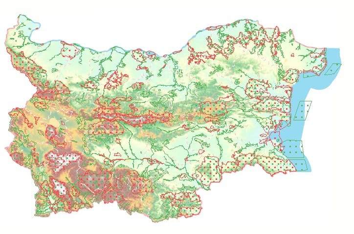 Защитените зони по НАТУРА 2000 в България