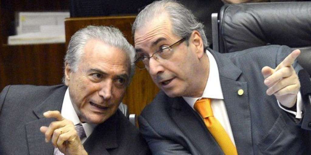 Цяла Бразилия е свикнала да вижда такива кадри на близост между Мишел Темер (вляво) и Едеардо Куня в продължение на години. Източник: debateprogressista.com.br