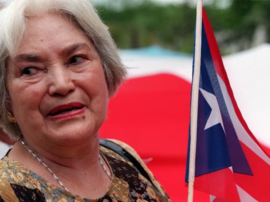 След излизането си от затвора през 1979 г. и до смъртта си през 2010-та Лолита Леброн остава много дейна в борбата за независимост в Пуерто Рико. Дори отново е аректувана за кратко заради протести срещу американска военна база. Снимка: resumanlatinoamericano