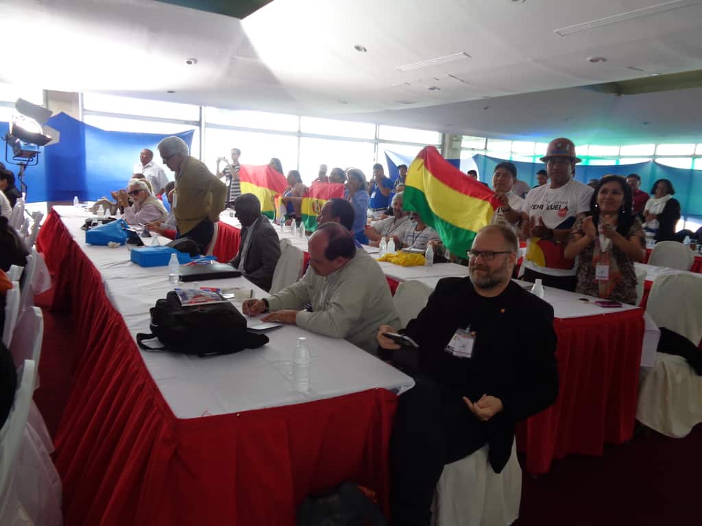 В залата по време на срещата с Мадуро и Моралес. Снимка: Къдринка Къдринова