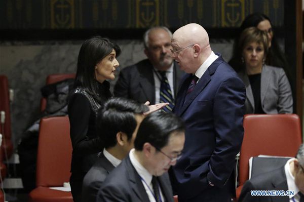 Споровете между Ники Хейли и Василий Небензя продължиха три часа. Снимка: Xinhua