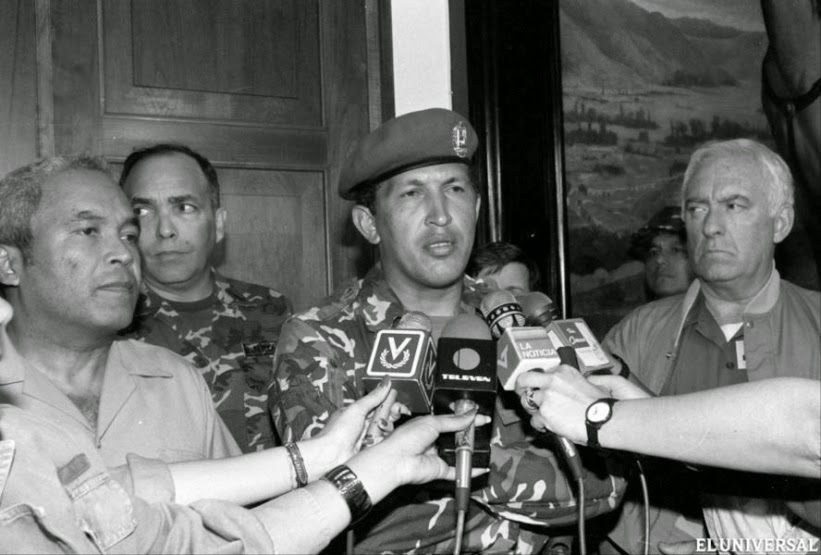 След провала на бунта през февруари 1992 г. Чавес го прекратява и поема цялата отговорност в изявление пред медиите