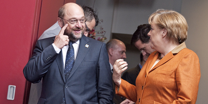 Широката коалиция, която Мартин Шулц реши да договаря с Ангела Меркел, е на път да погребе лявата идентификация на социалдемокрацията не само в Германия, но и в цяла Европа. Снимка: Европейски парламент