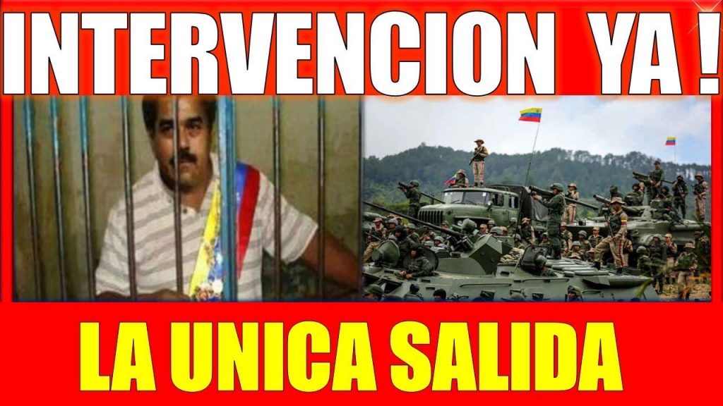 Ето с такива плакати венесуелската опозиция се старае да подтикне армията в страната към преврат. "Хайде, намеса! Единственият изход"–пише на плаката. Снимка: YouTube