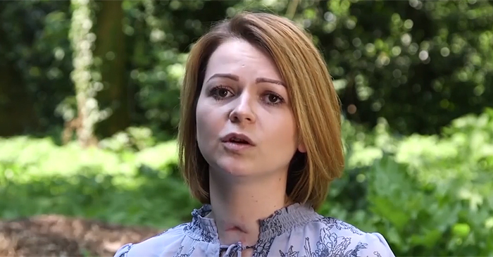 Кадър от видео изявлението на Юлия Скрипал от неизвестно място в Лондон, публикувано в "Ройтерс"