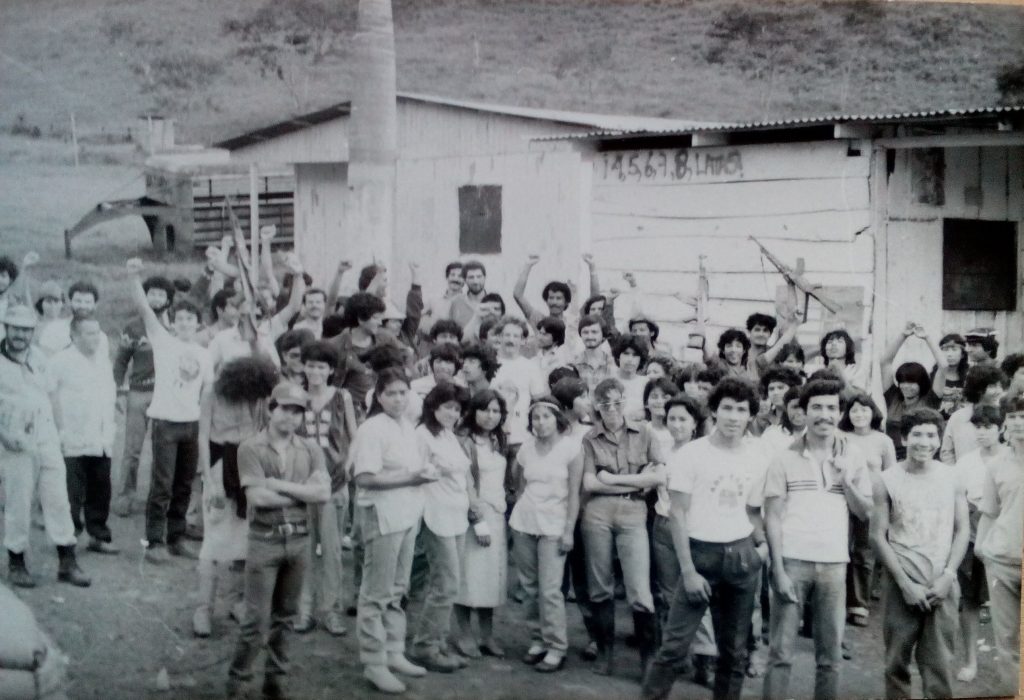 Част от нашата международна бригада за прибиране на кафе в Ел Улар, Матагалпа, 1985 г. Снимка: Къдринка Къдринова 
