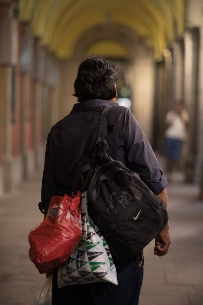 Бездомникът Раул. Снимка: El Pais