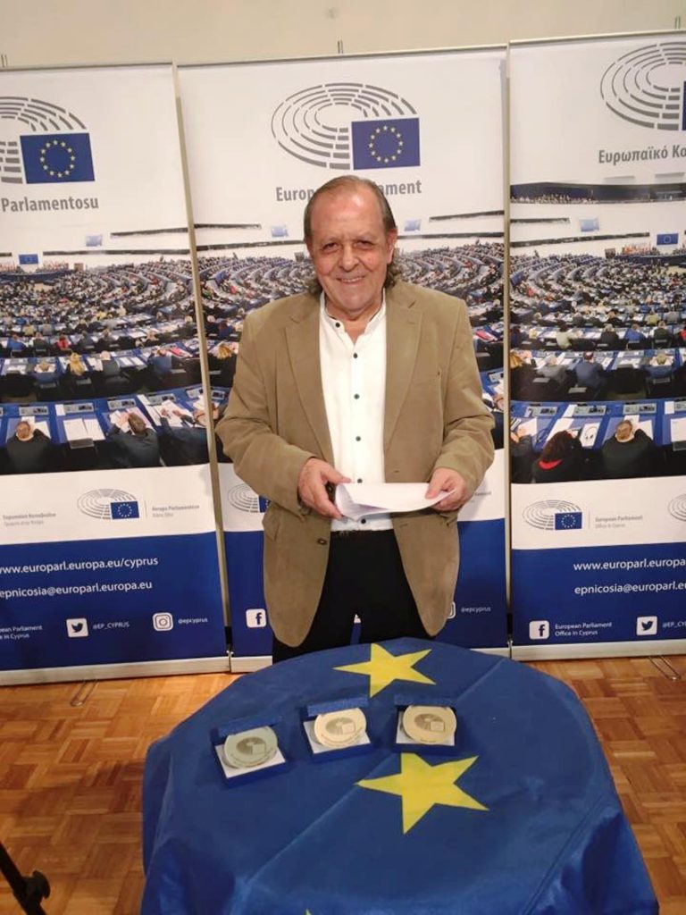На церемония в Никозия на 28 септември Шенер Левент получи наградата на Европейския парламент „Европейски гражданин на 2018 г.” Снимка: архив на авторката