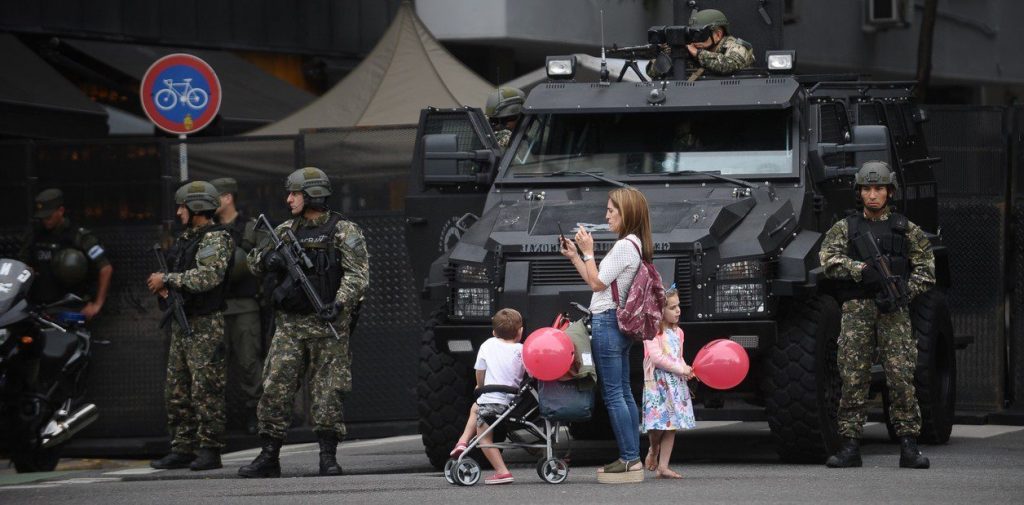 Драконовските мерки за сигурност превърнаха Буенос Айрес почти в окупиран град през дните на форума на Г-20. Снимка: Resumen Latinoamericano