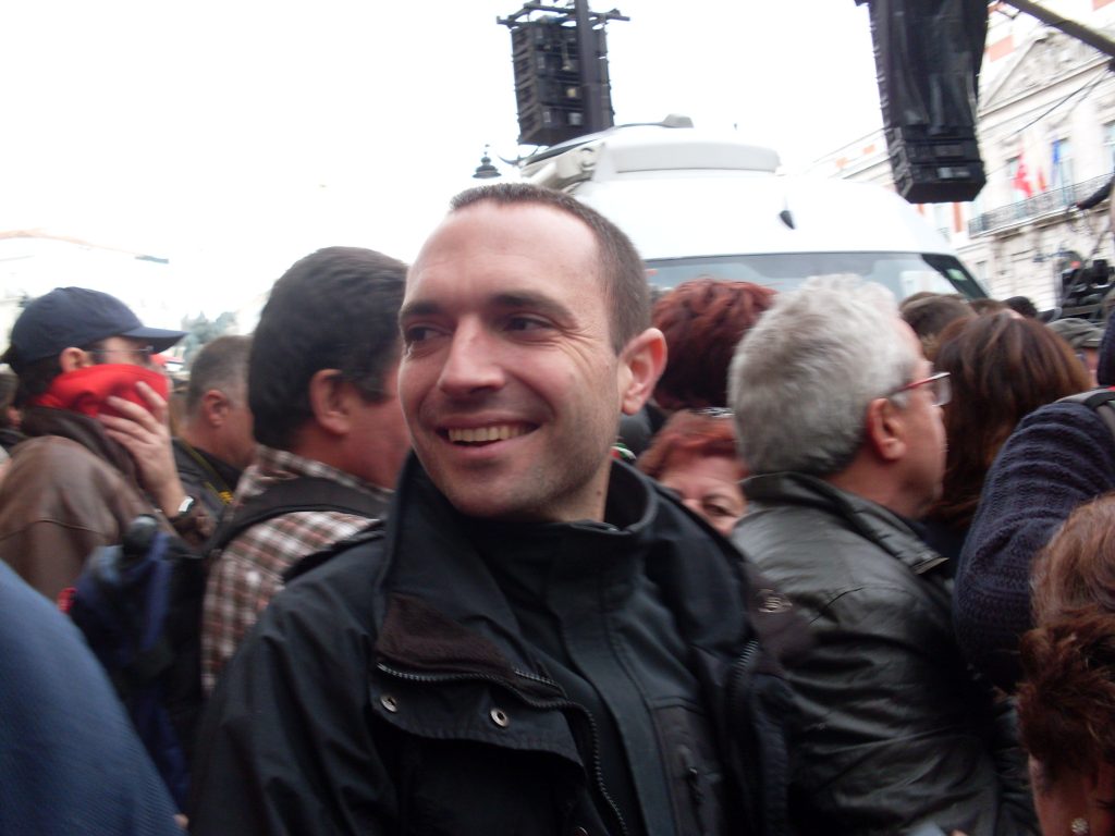 Луис Алегре след митинга на "Подемос" на 31 януари 2015 г. Снимка: Къдринка Къдринова