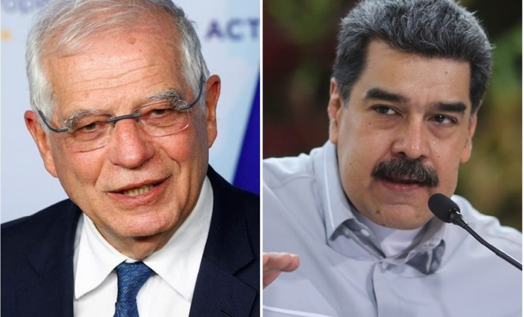 Жозеп Борел (вляво) витиевато балансира в комюникето си, с което индиректно отговаря на изявления на Николас Мадуро отпреди няколко дни. Снимка: ccnesnoticias.com