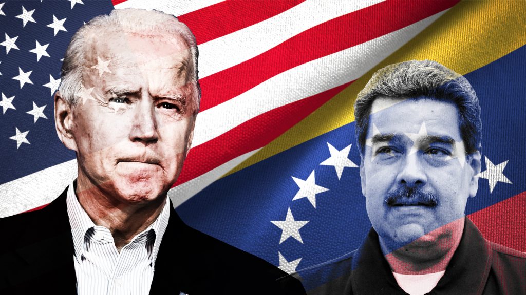 Джо Байдън даде знак, че ще продължи досегашната политика на САЩ спрямо Венесуела и нейния лидер Николас Мадуро. Илюстрация: univision.com