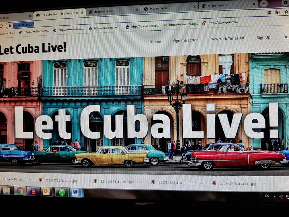 Кампанията "Нека Куба живее!" се разгръща на сайта www.letcubalive.com