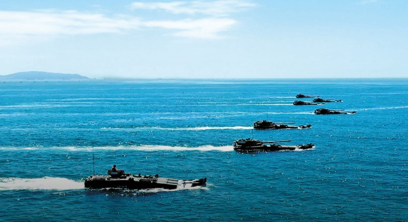 Южнокитайско море се превърна в арена за мерена на военни мускули между Китай и САЩ. Снимка: mod.gov.cn