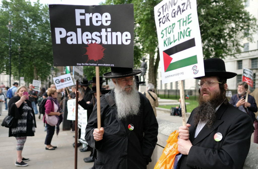 Ortodoksalni ewrei u`astwat w pro-palestinska demonstraciq. Alisdare Hickson, flickr