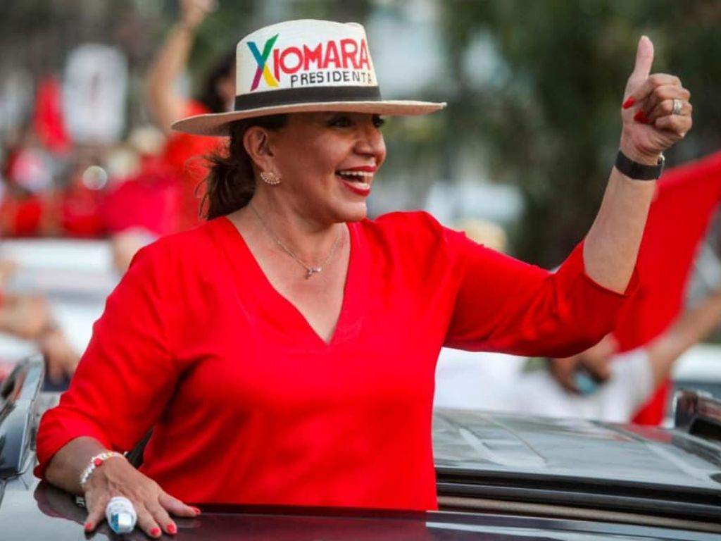Сиомара Кастро по време на предизборната кампания. Снимка: proceso.hn