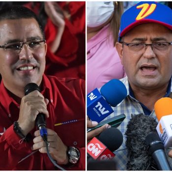 Хорхе Ареаса (вляво! и Серхио Гаридо по време на кампанията в Баринас. Снимка: maduradas.com