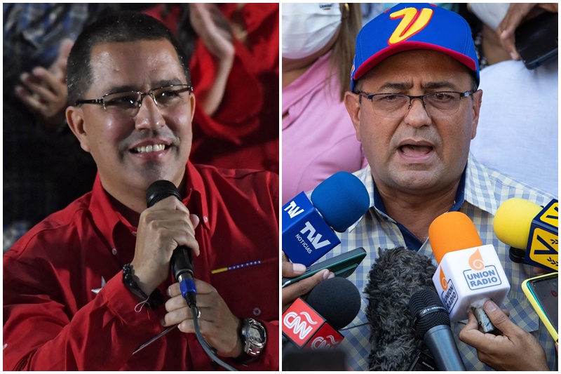 Хорхе Ареаса (вляво! и Серхио Гаридо по време на кампанията в Баринас. Снимка: maduradas.com