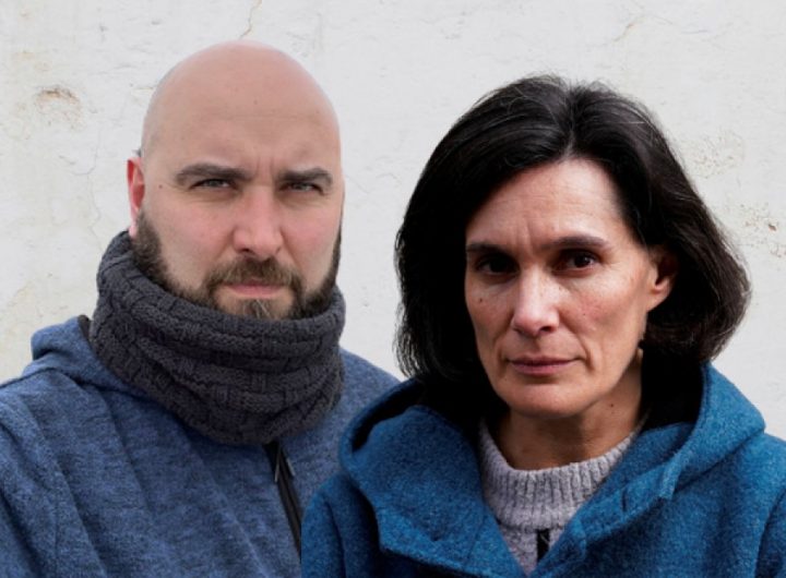 С този фотомонтаж от стари снимки на Пабло Гонсалес и съпругата му Оириана Гоириена в. "Публико" илюстрира публикацията си за срещата на двамата в полския затвор.