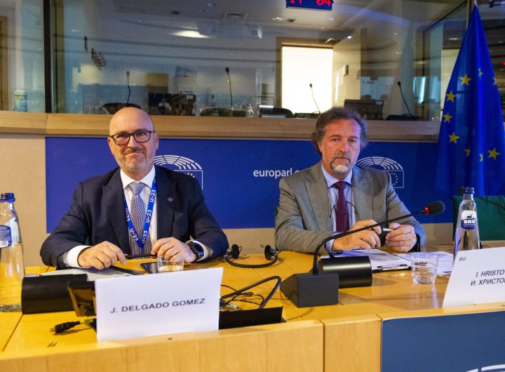 Иво Христов (вдясно) по време на обсъждането в Европейския парламент