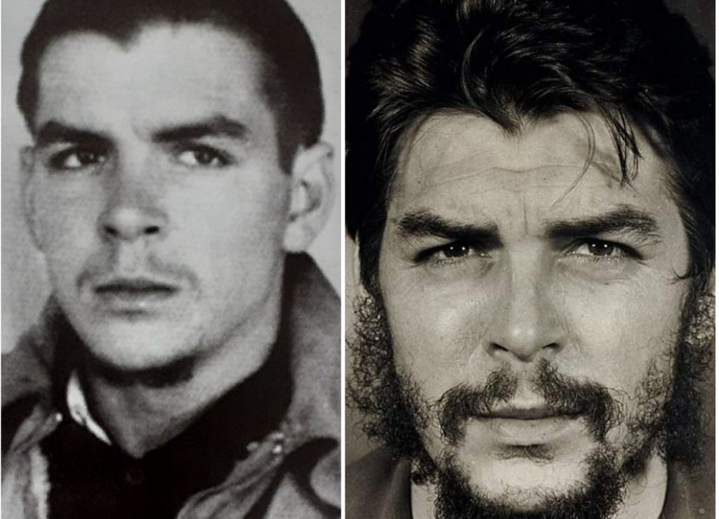 Вляво – Ернесто Гевара в младежките си години,преди "кубинския период". Вдясно – образът на Че, който остана в историята. Снимки: Centro de Estudios Che Guevara