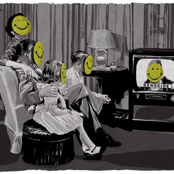 "Докато вие се усмихвате" - от Mr. Fish. Илюстрацията е към оригиналната публикация в chrishedges.substack.com