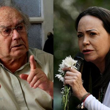 Адолфо Перес Ескивел, нобелов лаурает за мир за 1980 г., и Мария Корина Мачадо, отличена с Нобел за мир през 2025 г.