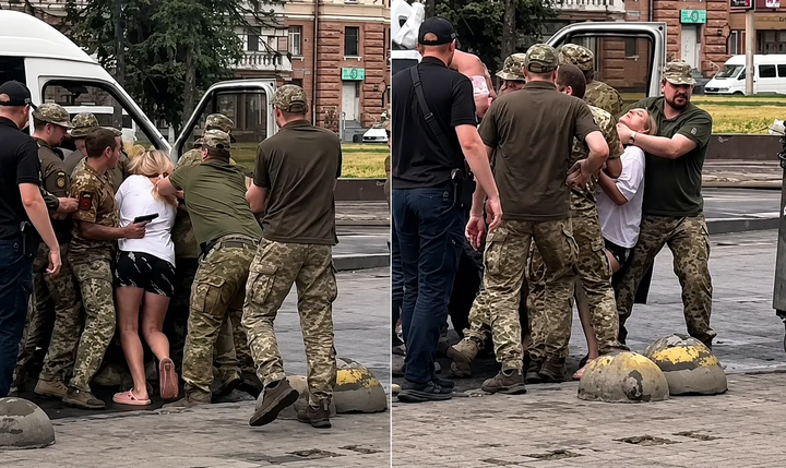 Офицери от военната служба в Кривой рог нападат жена, която се опитва да спаси съпруга си от принудителна мобилизация.